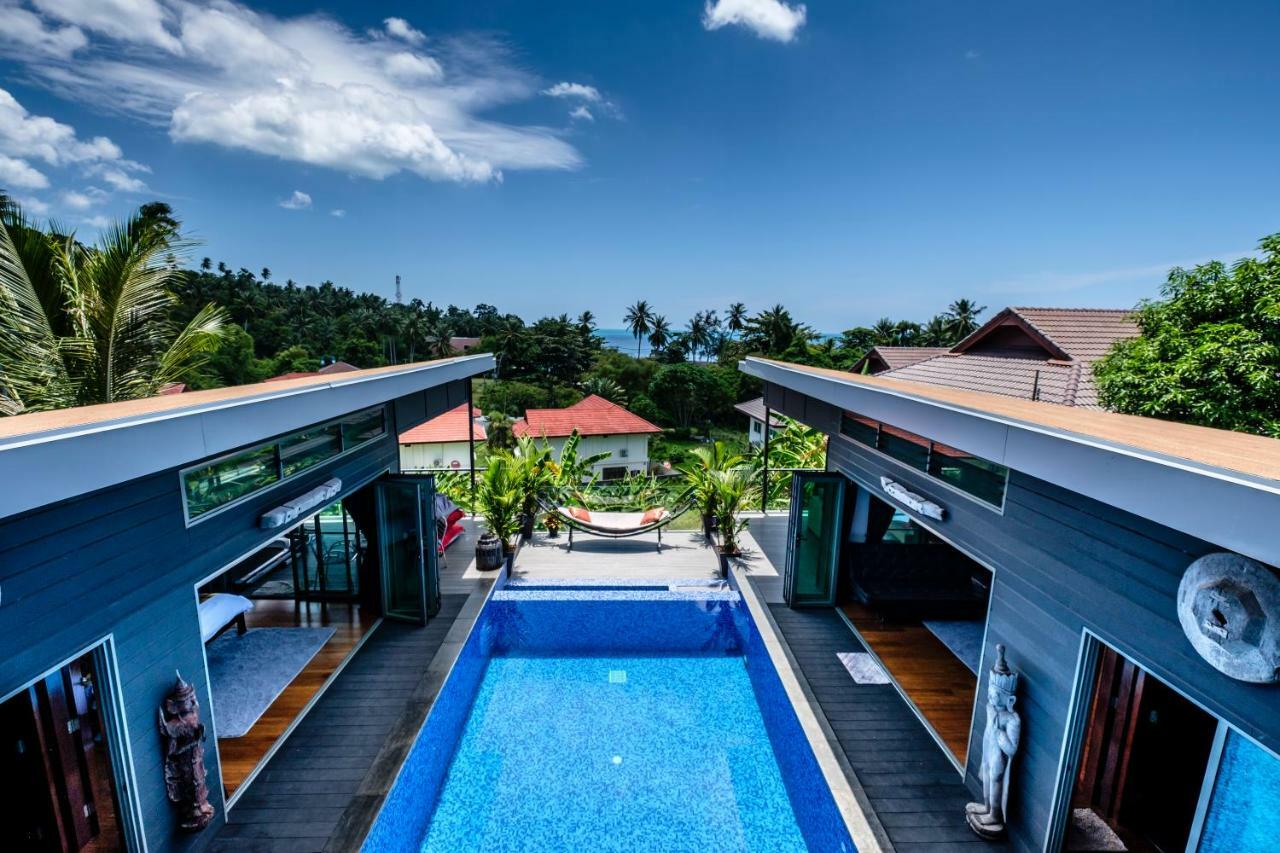 Stunning Villa With Ocean Views And Free Car Lamai Beach  Exteriör bild